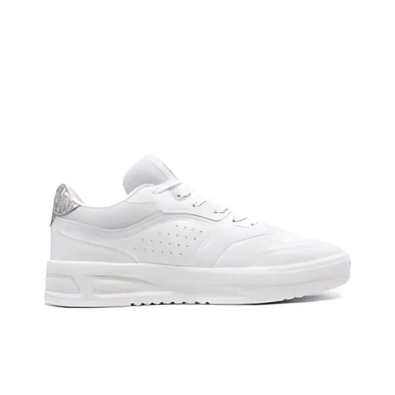 361° Anti Slip Wear Resistant Low Top Skateboard Shoes Women's White Purple-1