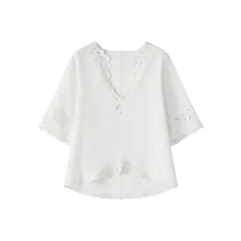 SHUXI T Shirts Women's Love Words White