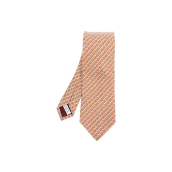 FERRAGAMO Silk Ties Men's Orange