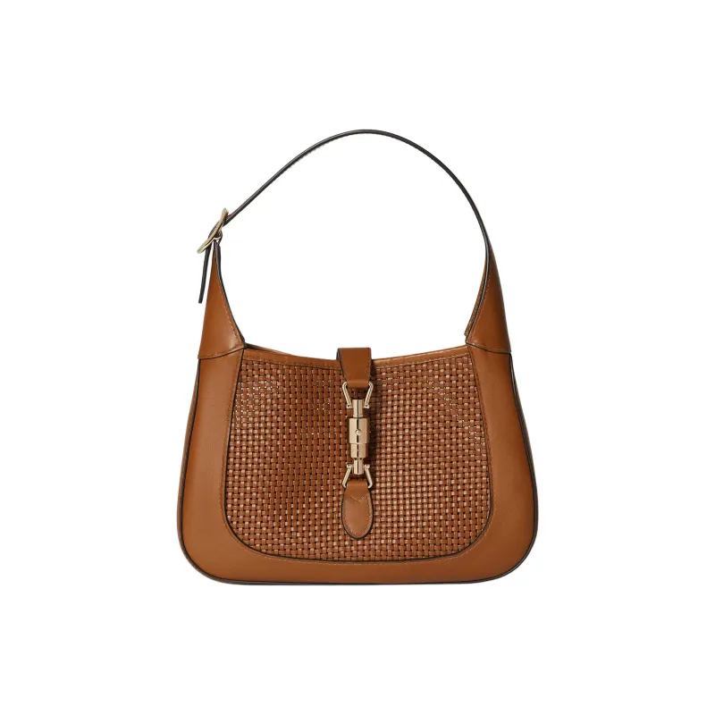 GUCCI Jackie 1961 Leather Handbag, Shoulder Bag Medium Size Women's Brown-0