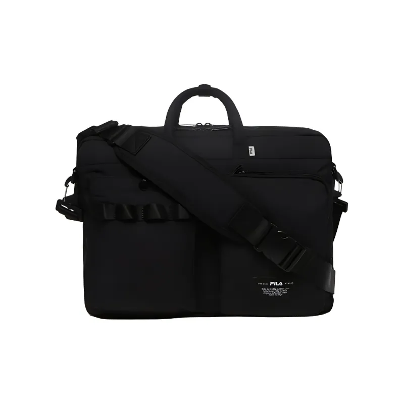 FILA Nylon One Shoulder Handbag Regular Unisex Black-0