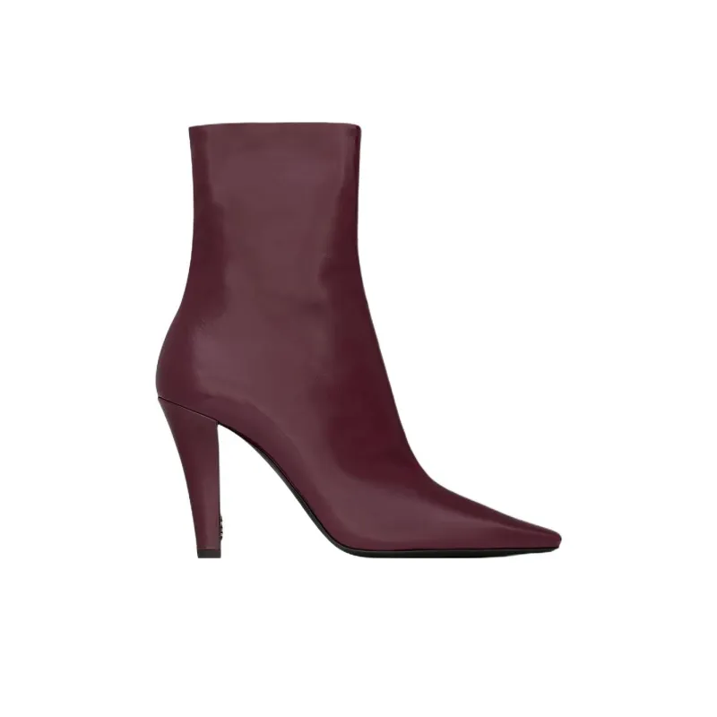 SAINT LAURENT Jill Ankle Boots 9.5cm Women's Red-1