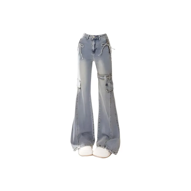 Menglaini Jeans Women's Vintage Blue-0