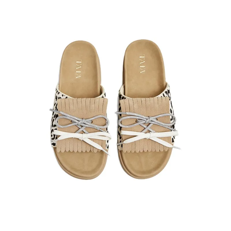 TATA Leather Patchwork Slide Slippers Women's-2