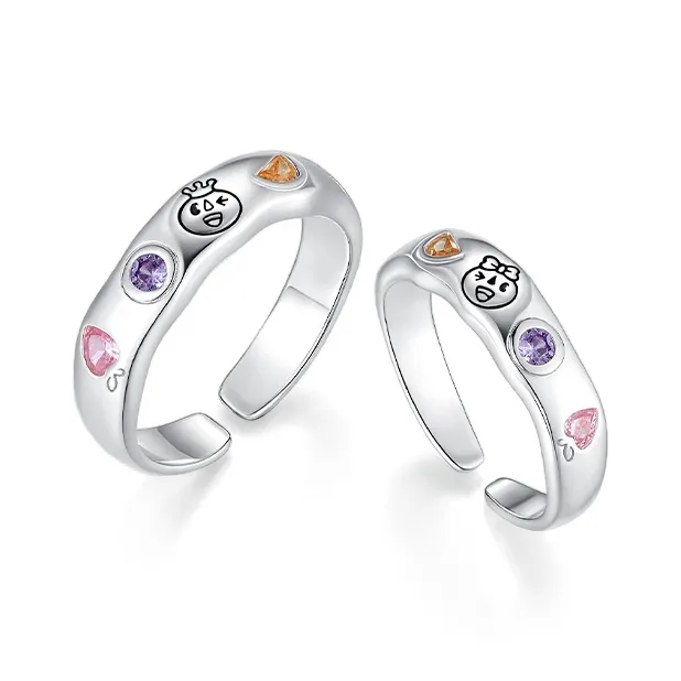 CHOW TAI SENG S925 Silver Rings Unisex-2