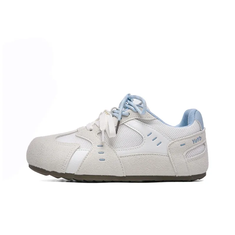 Ordifen Low Top Skateboard Shoes Women's Gray Blue-0