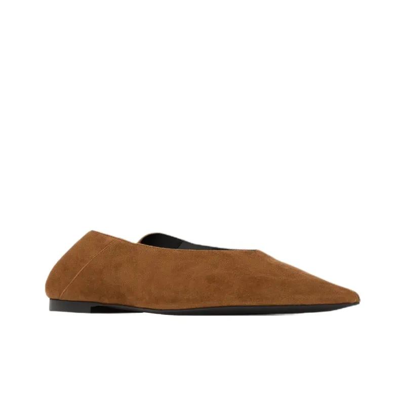 SAINT LAURENT Nour Casual Single Shoes Women's Brown-2
