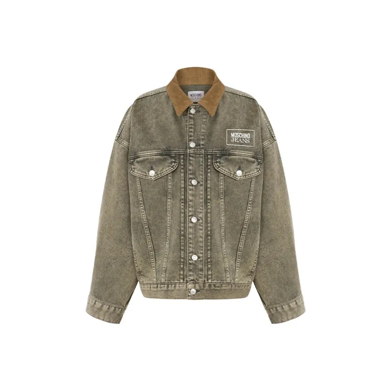 MOSCHINO Logo print Denim Jacket-0