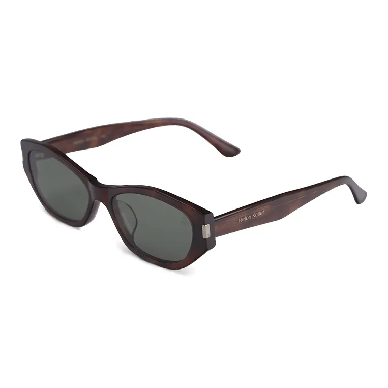 HELEN KELLER Plate Frame Cat Eye Sunglasses Unisex-4