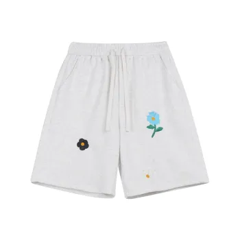 CORNILOT Casual Shorts Unisex White Heather Gray