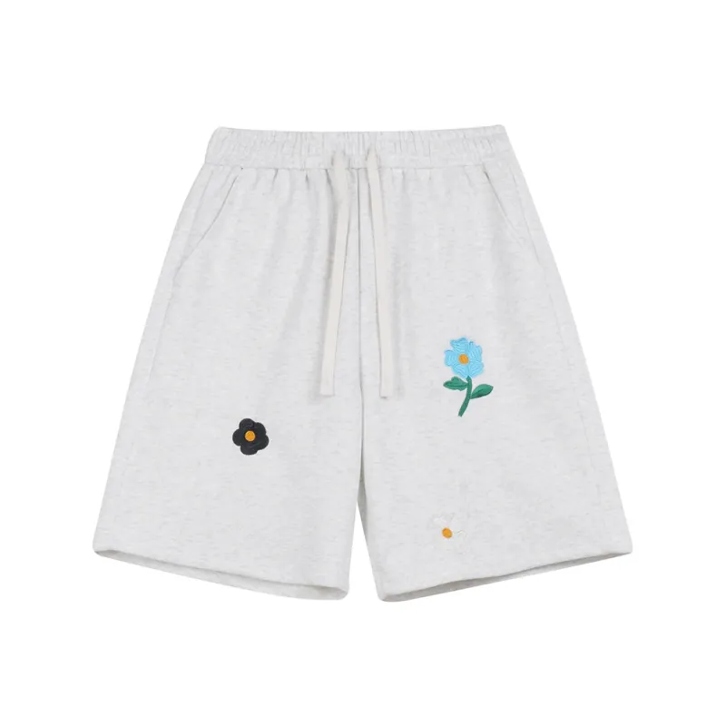 CORNILOT Casual Shorts Unisex White Heather Gray-0
