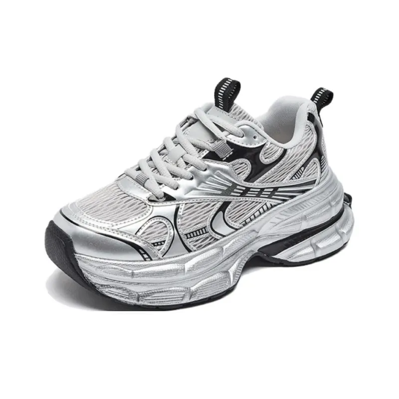 15 MINS Height Increasing Lightweight Low Top Chunky Sneakers Women's-1