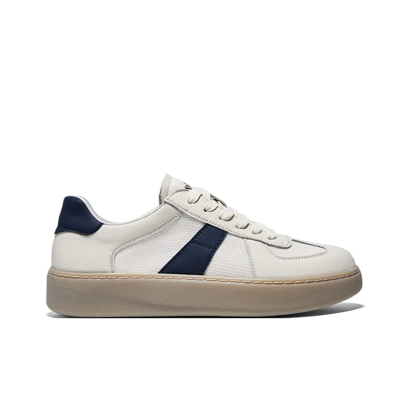 Hautton Jeans Skateboard Shoes Men's White Blue-1