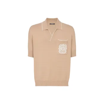 BALMAIN SS25 Polo Shirt Men's Beige