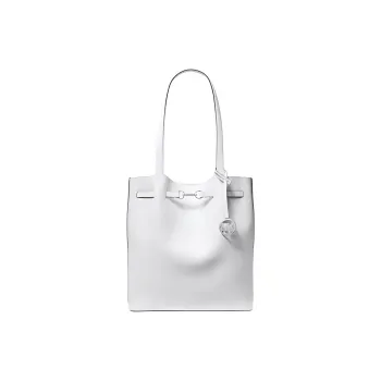 MICHAEL KORS Split Cow Leather Tote Bag, Shopping Bag, Shoulder Bag Large Size Women's White