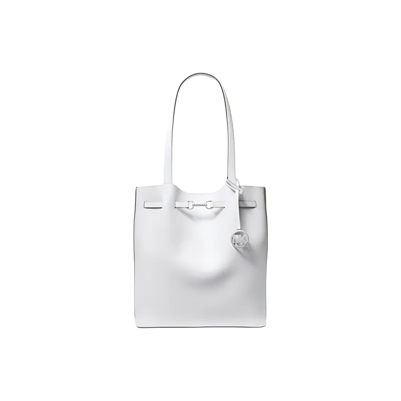 MICHAEL KORS Split Cow Leather Tote Bag, Shopping Bag, Shoulder Bag Large Size Women's White-0
