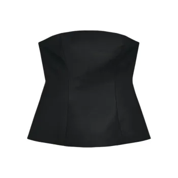 ZARA Strapless Tops Women's Black