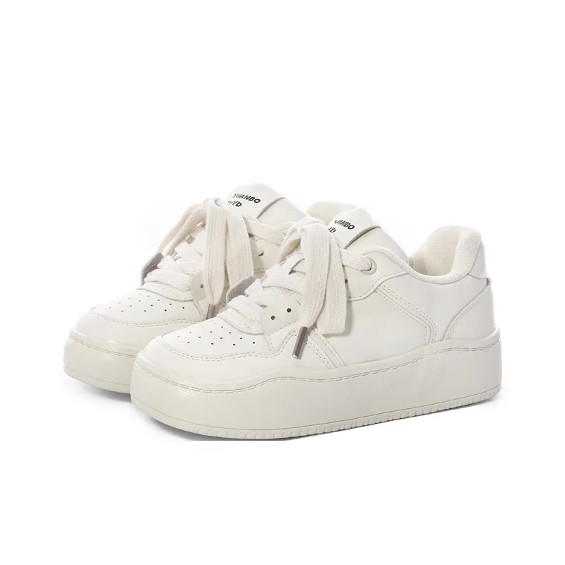 The New Age Family Low Top Skateboard Shoes Women's Beige-1