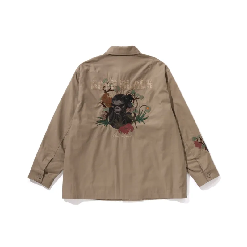 Bape Cross Stitched Army Shirt-1
