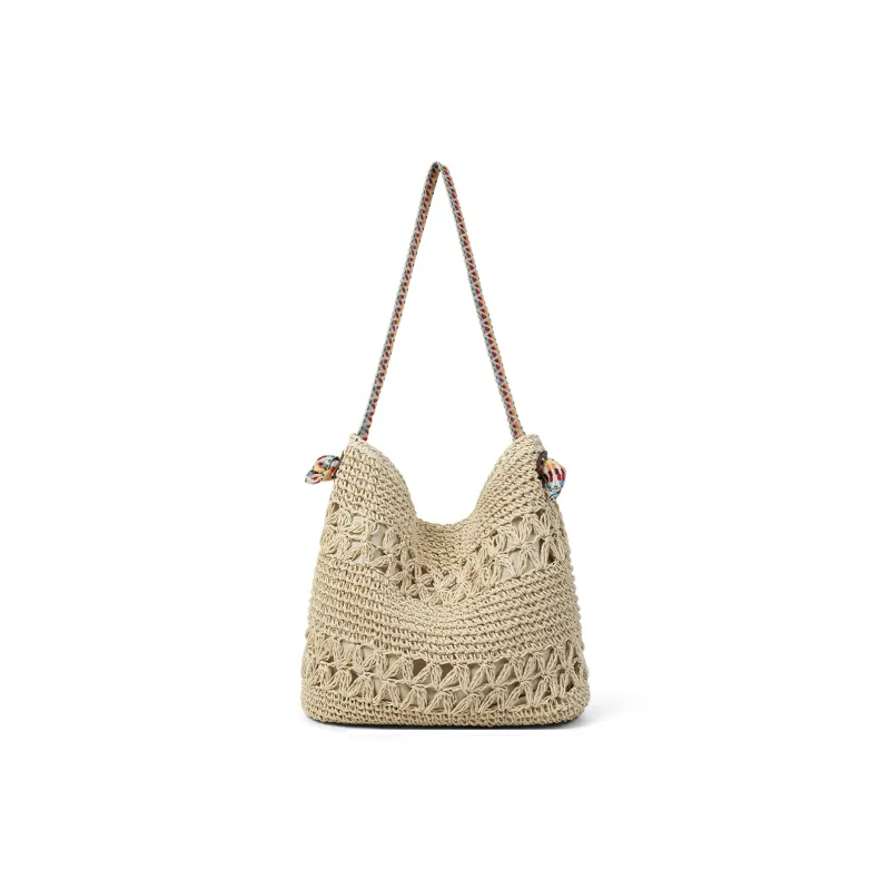 PT'SON Fabric Tote Underarm Shoulder Bag Regular Women's Ecru/Khaki-6