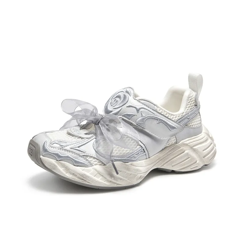 MIO Breathable Height Increase Low Top Chunky Sneakers Women's-1