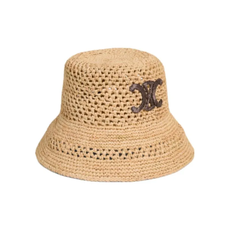 CELINE Plant Material Bucket Hats Women's Natural Color-1