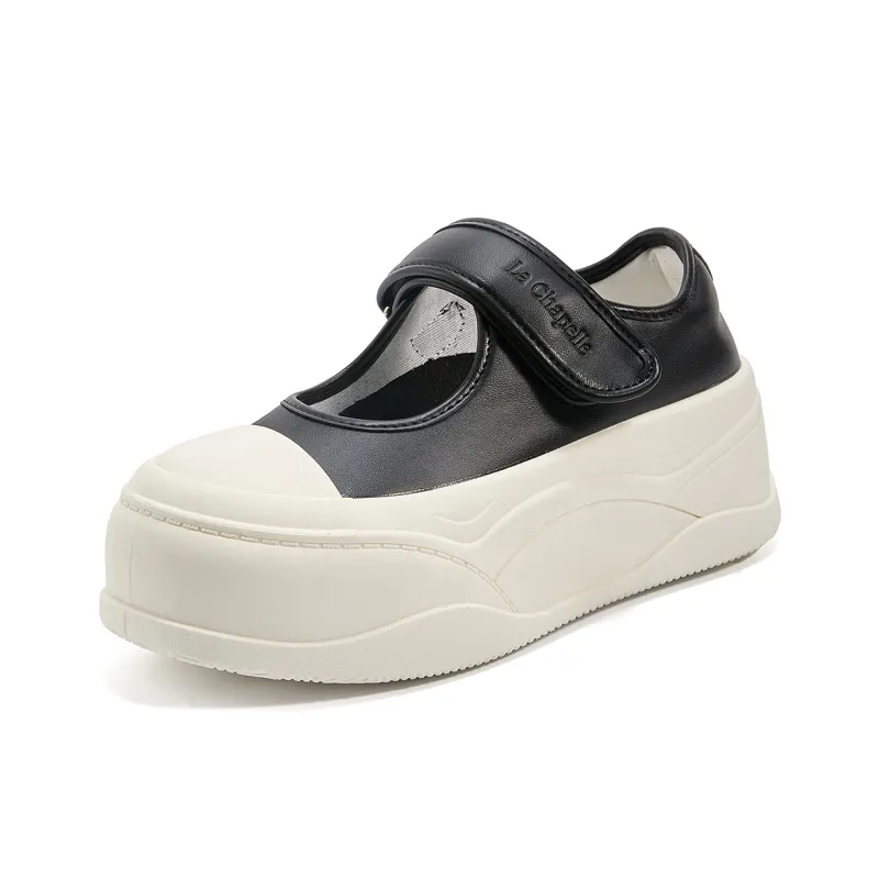 La Chapelle Anti Slip Wear Resistant Low Top Skateboard Shoes Women's Black-0