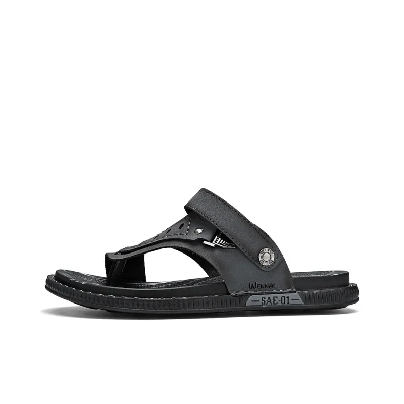 Wen Nai Beach Sandals Men's Gray-0