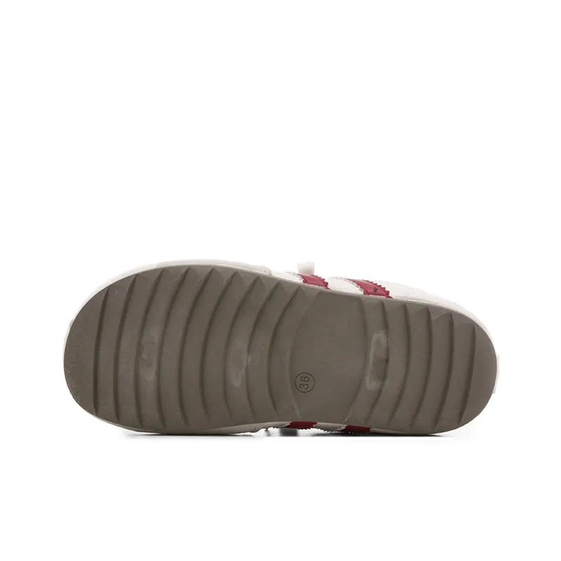 Ordifen Low Top Skateboard Shoes Women's Beige Red-4