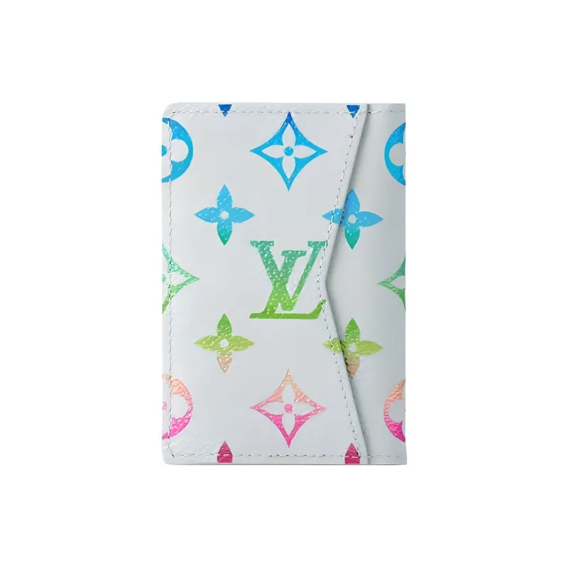 LOUIS VUITTON Leather Wallet Men's Light Blue-2