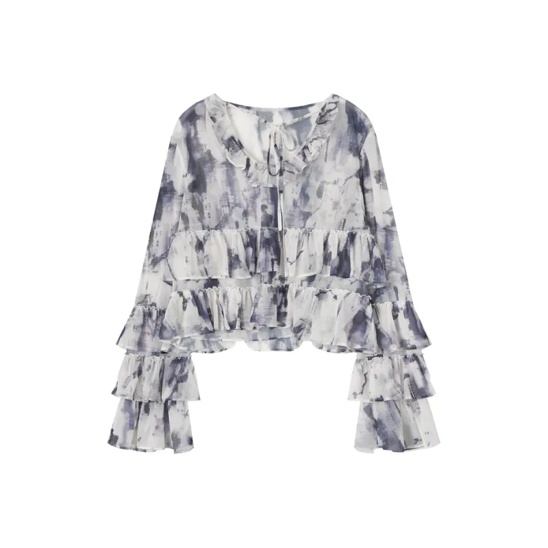 SHUXI Shirt Women's Smoky Mist Purple-0