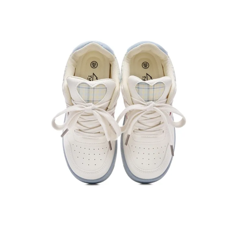 The New Age Family Low Top Skateboard Shoes Women's Yellow Blue-2
