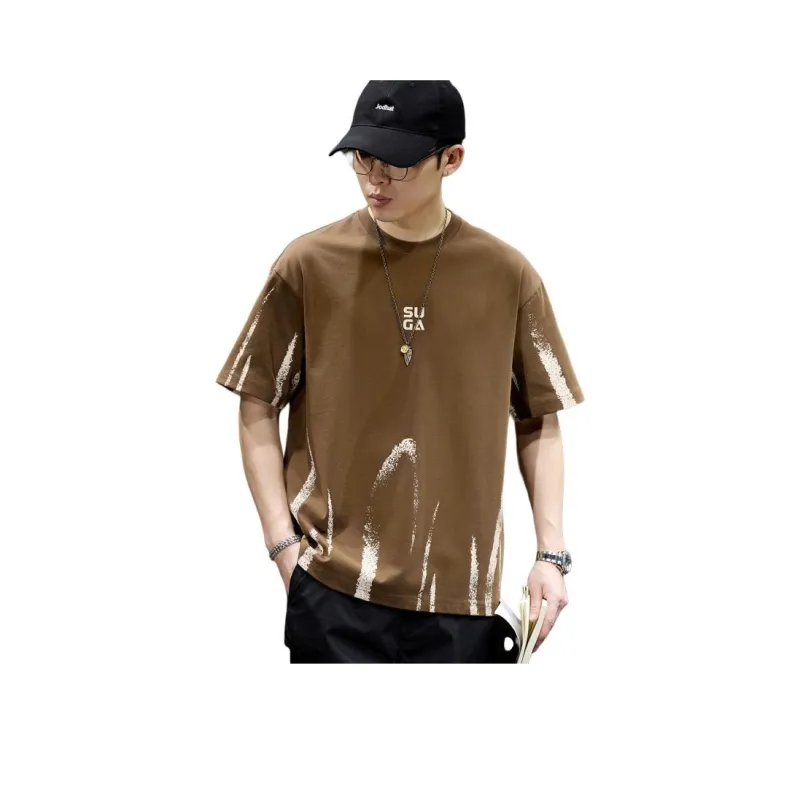 BUYDAUL T Shirts Men Coffee-0