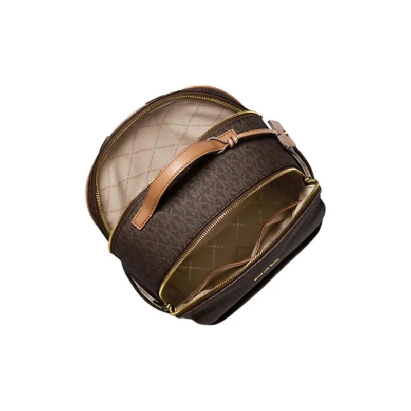 MICHAEL KORS Coated Canvas Backpack Tubas Women's Brown & Oak-1