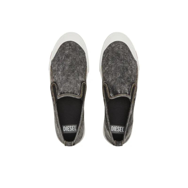 DIESEL S Athos Low Top Canvas Shoes Men's Black-5