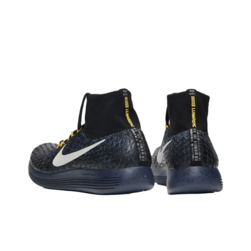 Nike LunarEpic Flyknit High Top Running Shoes Unisex Black-3