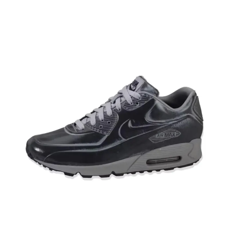 Nike Air Max 90 Shock Absorbers With Slip Resistant Features Low Top Casual Shoes Unisex Black-0