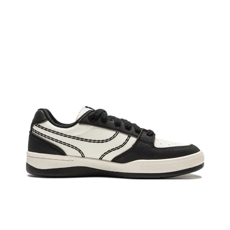 LiNing Zhengrong Non slip Lightweight Low Top Skateboard Shoes Women's White Black-1