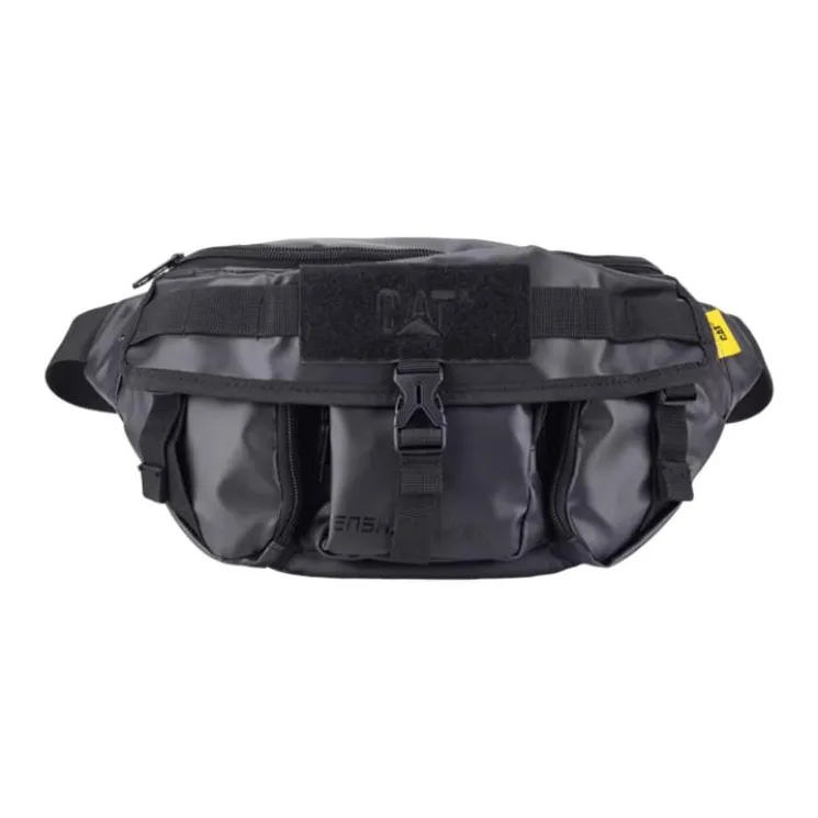 CAT PVC Crossbody Fanny Pack Medium Size Men's Black-0