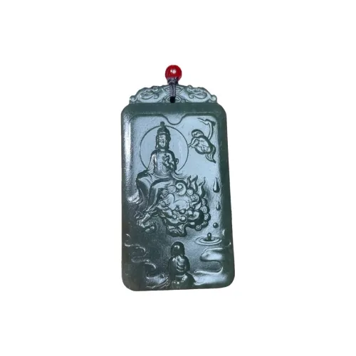 BUDOUXIAOAI Pendants Green Jade Unisex