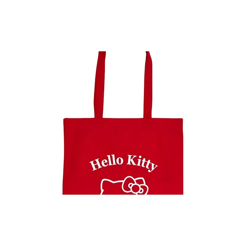 Sanrio Cotton One Shoulder Handbag Women's Red-2