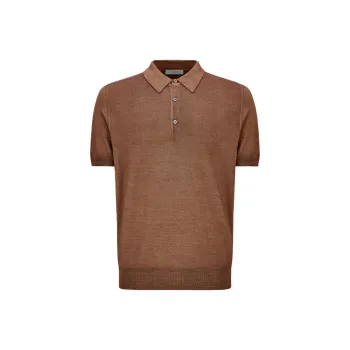 CANALI Polo Shirt Men's Brown Purple