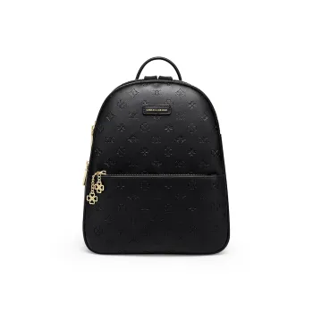 CNOLES PVC Polyvinyl Chloride Travel Bags Backpack Regular Unisex Mysterious Black