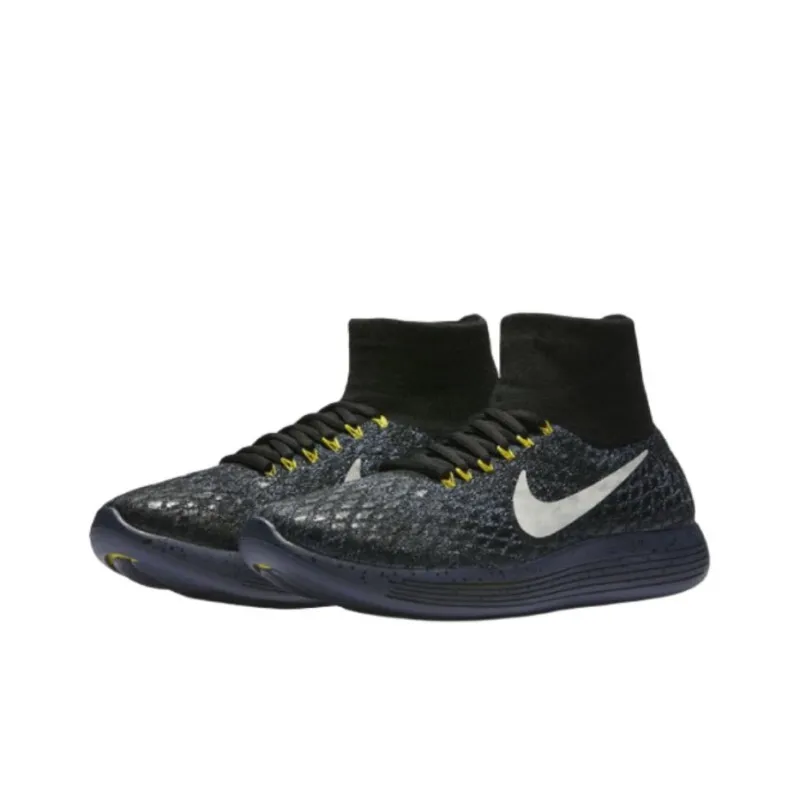 Nike LunarEpic Flyknit High Top Running Shoes Unisex Black-2