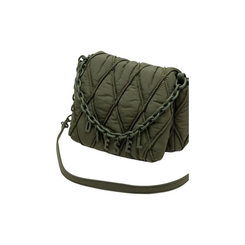 DIESEL Polyamide Shoulder Bag Trumpets Women's Dark Green-4