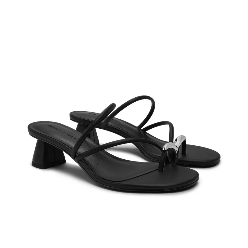 CHARLES&KEITH Composite Sole Slide Slippers 5cm Women's-4