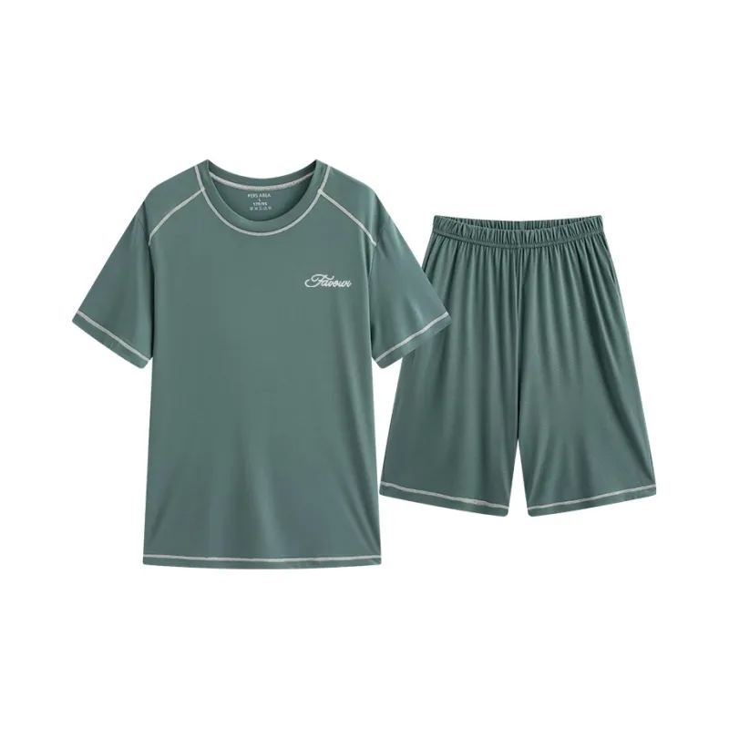 Close fitting Areas Pajama Set Men's-2