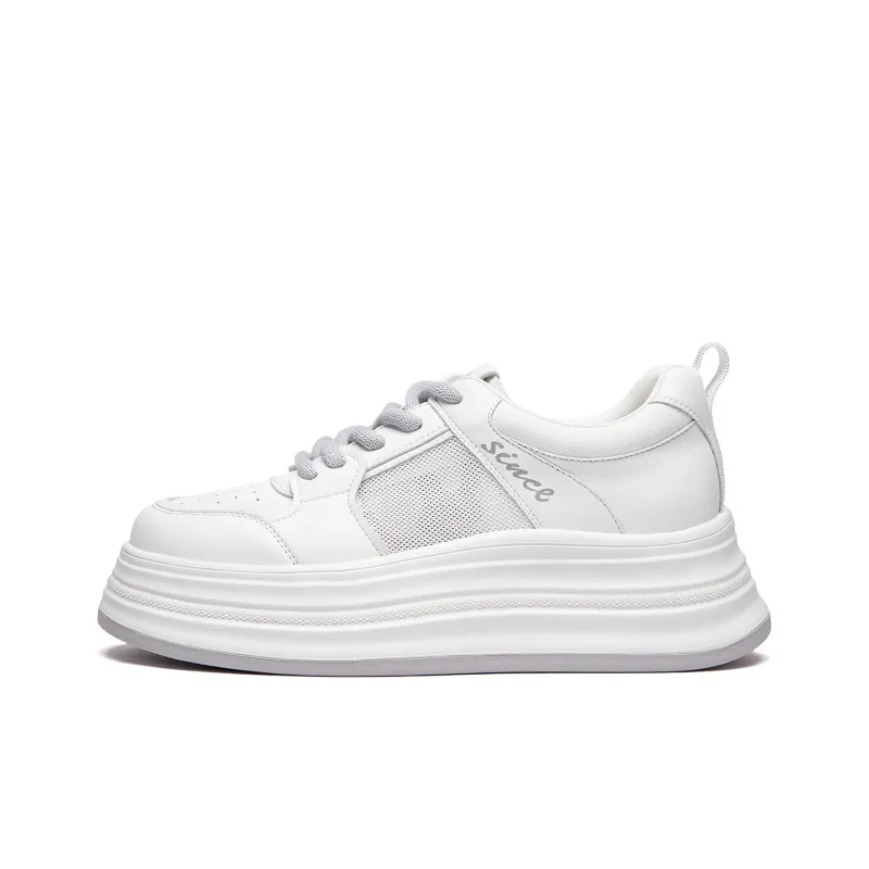 AAA SINCE 1955 Cushioning, Abrasion Resistant, Height Increasing Low Top Casual Shoes Women's Greige-0