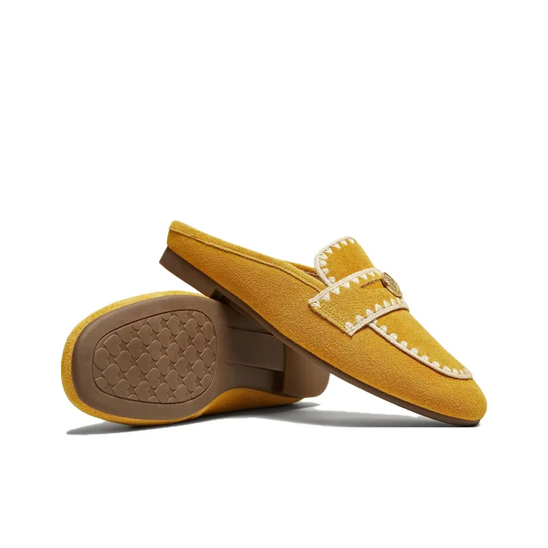 TATA Leather Patchwork Quiet Closed Toe Slippers Women's-11