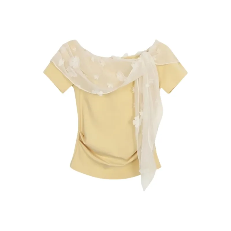 YGPRW T Shirts Women's Yellow-0